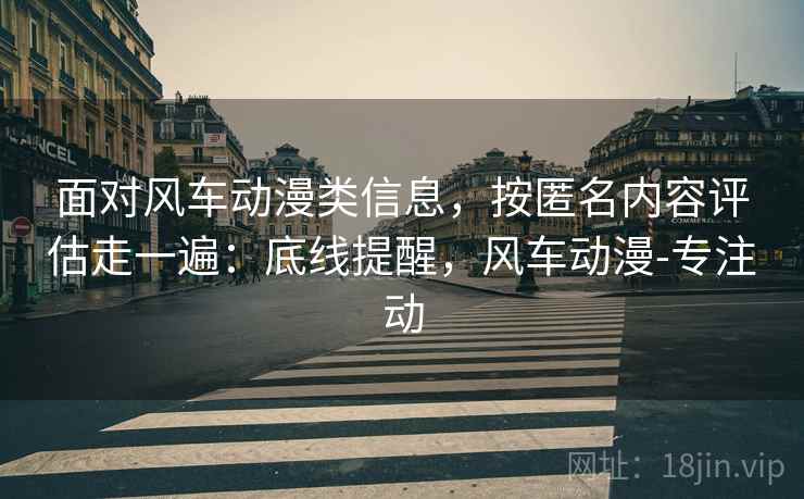 面对风车动漫类信息，按匿名内容评估走一遍：底线提醒，风车动漫-专注动