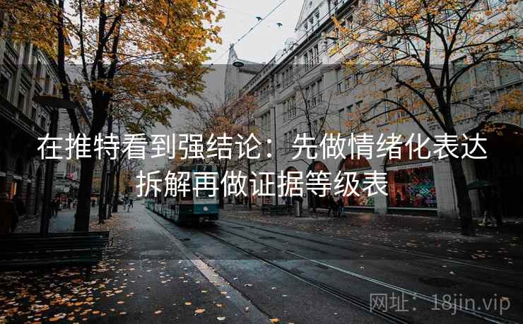 在推特看到强结论：先做情绪化表达拆解再做证据等级表