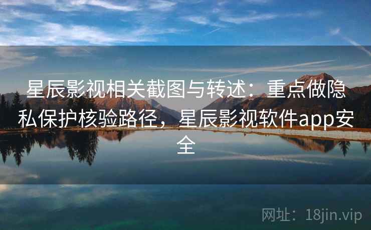 星辰影视相关截图与转述：重点做隐私保护核验路径，星辰影视软件app安全