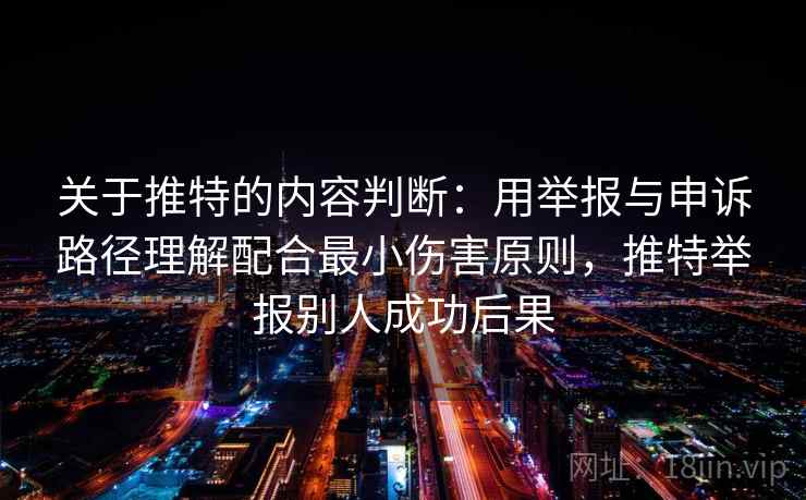 关于推特的内容判断：用举报与申诉路径理解配合最小伤害原则，推特举报别人成功后果