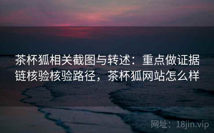 茶杯狐相关截图与转述：重点做证据链核验核验路径，茶杯狐网站怎么样